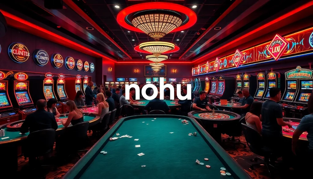 Experience the excitement of gambling at a casino where the nohu logo marks special tables and games.